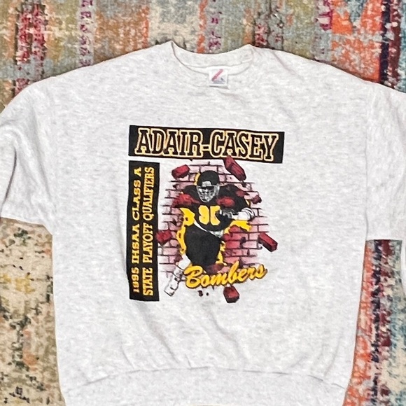 Vintage 90s Adair - Casey Indiana State 1995 High School Football Sweatshirt - Picture 2 of 4